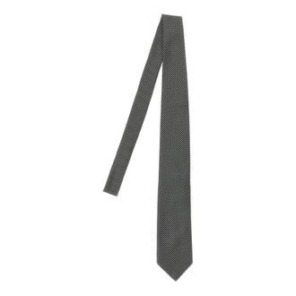 Tom Ford Tie in fine mulberry silk with star pattern - male - Tom Ford - Ties - Gray - ONE SIZE - Accessories