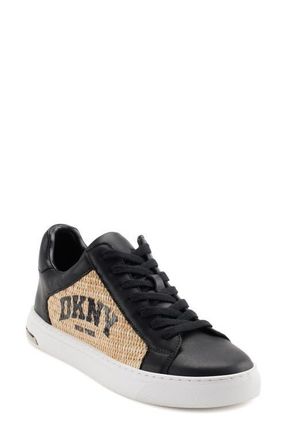 DKNY Logo Sneaker in Black/Natural at Nordstrom, Size 5.5