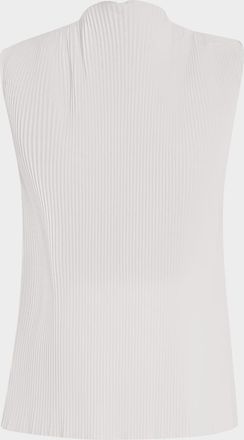 Co Plisse Cap-Sleeve Top