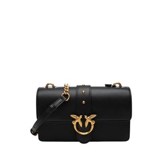 Pinko Love One Mini - Dames - Schoudertassen - Zwart - ONE Size - Katoen - Tassen