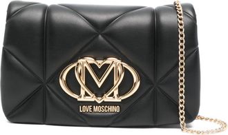 Love Moschino Borsa a tracolla con placca logo - Nero