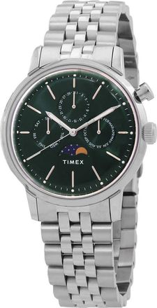 Timex Marlin Moonphase Quartz Green Dial Watch TW2Y09900