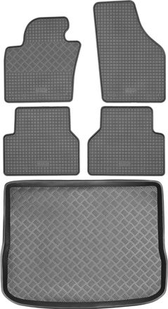 OEM Juego De Alfombrillas De Goma Para Coche Y Maletero Para Volkswagen Tiguan I Suv (2007-2013)