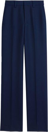 Ami high-waisted wool trousers - women - Cotton/Polyester/Virgin Wool - 42 - Blue