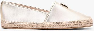 Tommy Hilfiger Womens TH Monogram Metallic Leather Espadrille - Yellow - US 6.5 / EU 37