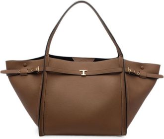 Tod's Brown T Timeless Medium Tote