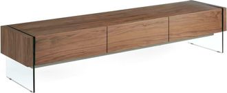 Angel Cerd&aacute; Mueble TV nogal laterales cristal