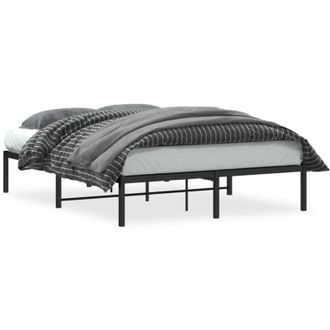 vidaXL Furniture Limited - Estructura De Cama Sin Colch&oacute;n Metal Negro