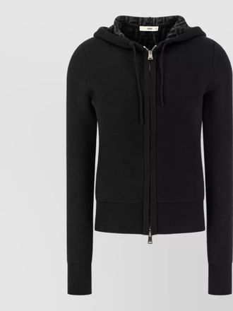 Fendi cashmere hooded zip jacket