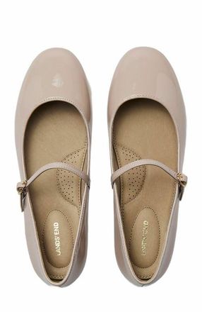 Lands End Classic Leather Mary Jane Flats in Faint Blush at Nordstrom, Size 8.5