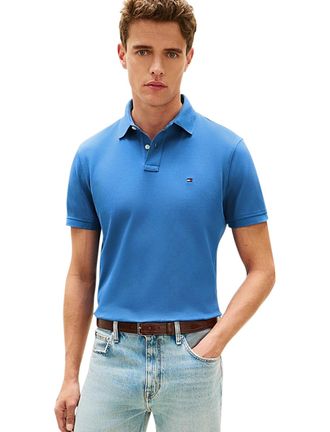 Tommy Hilfiger Polo regular fit Tommy Hilfiger 2 knoops blauw
