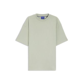 HUGO BOSS Waffle-structure T-shirt in a cotton blend