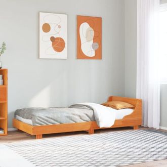 vidaXL Vidaxl - Bed Frame without Mattress Wax Brown 100x200 cm Solid Wood Pine