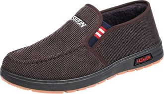 Generic Winter Stylish Autumn Winter Men Casual Footwear Flat Sole Slip On Design Non Slip Grip Solid Tone Warm Insulation Comfort Fit (A, 6. 5)