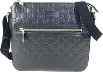 Gucci Pre-owned Pochette Schoudertas - Heren - Vintage Schoudertas - Zwart - ONE Size - Leer - Vintage