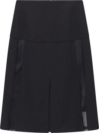 Jil Sander Midi Rok - Dames - Korte rokken - Zwart - M - Satijn - Rokken