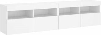 vidaXL Vidaxl - tv Wall Cabinets with led Lights 2 pcs White 80x30x40 cm