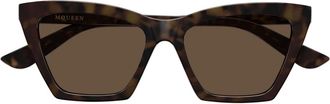 Alexander McQueen Alexander McQueen, Sunglasses, female, Brown, Size: 54 MM Spike Sunglasses