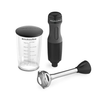 KitchenAid 2-Speed Corded Hand Blender, Onyx Black with Blending Jar and Lid