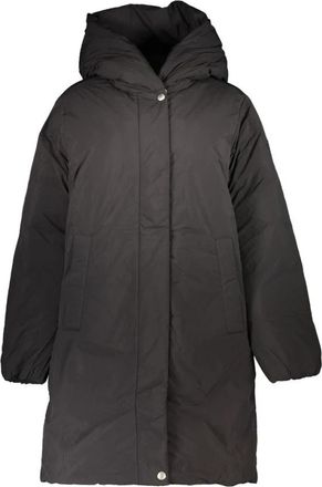 Tommy Hilfiger Zwarte Polyester Jas met Capuchon - Dames - Parka Jassen - Zwart - XS - Polyester - Jassen
