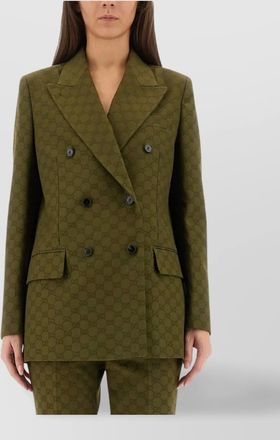 Gucci double breasted jacket flap pockets