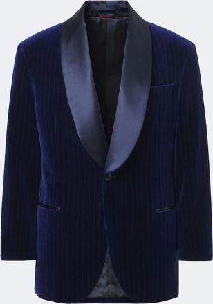 Brunello Cucinelli Pinstripe cotton velvet tuxedo jacket