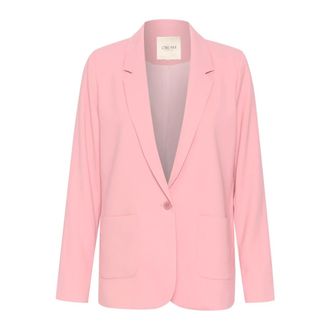 Cream Blazer Rosa Crococamia con Maniche Lunghe - - Jackets - Donna - Rosa - M