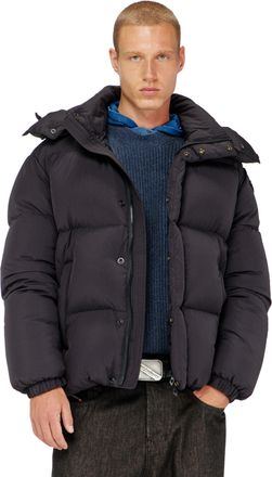 Diesel Quilted down jacket in ViralOff Taslan - Winter Jackets - Man - Grey