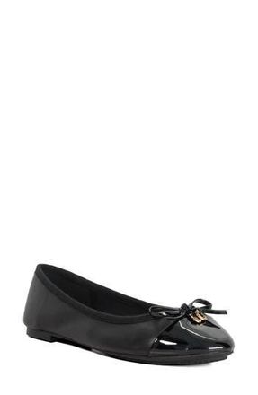 Dune London Harpington Cap Toe Ballet Flat in Black at Nordstrom Rack, Size 38