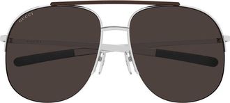 Gucci Gg2165 S Linea Institutional Logo Silver