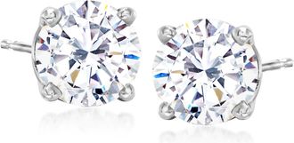 Ross-Simons CZ Stud Earrings in 14kt White Gold