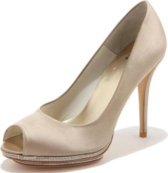 Stuart Weitzman Elegante Strass Decollete Schoenen - Dames - Pumps - Bruin - 39 1/2 EU - Katoen - Schoenen