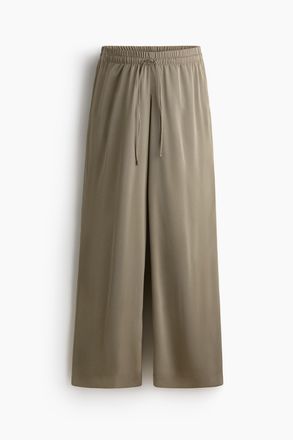 H&M MAMA Weite Kordelzughose - Helles Khakigr&uuml;n