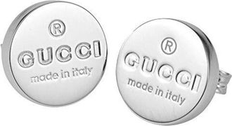 Gucci Trademark Ladies Sterling Silver Stud Earrings YBD16312300100U