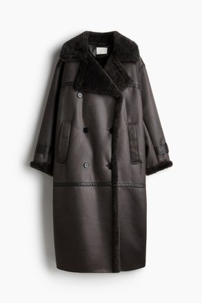H&M Oversize-Mantel - Schwarz