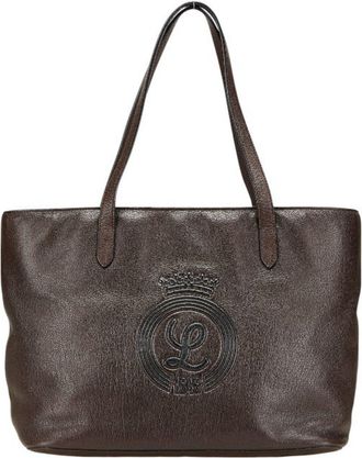 Loewe Brown Leather Handbag Tote Bag (Pre-Owned)