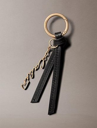 Calvin Klein Leather Knotted Tassel Logo Bag Charm