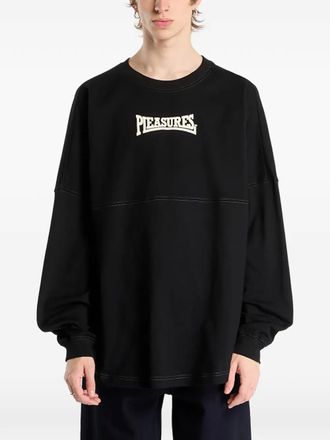 Pleasures bulldog-motif long-sleeve T-shirt - Black