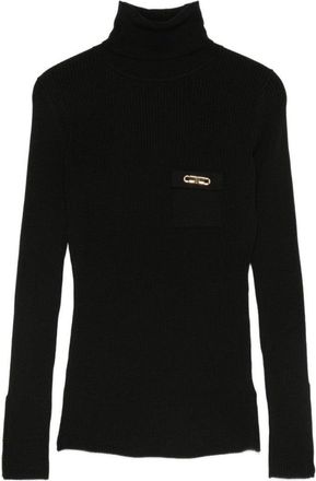 Elisabetta Franchi High Turtleneck Black Sweater