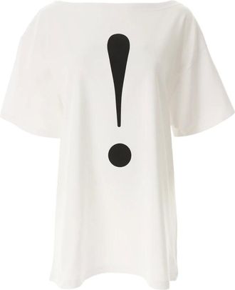 Moschino T-Shirts, female, White, Size: S T-Shirt Oversize