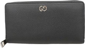 Gucci Black Leather Long Wallet (Bi-Fold) (Pre-Owned)
