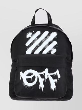 Off-white graphic print backpack adjustable straps front pocket