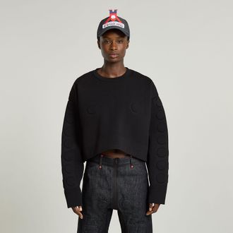 G-Star WVB Unisex Korte Sweater - Zwart - Heren