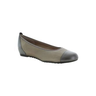 Munro Womens Henlee Slip On Sandals In Taupe Shimmer, Pewter Kid Leather