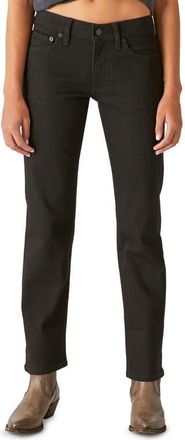 Lucky Brand Sweet Straight Leg Jeans in Clean Black at Nordstrom, Size 24 X 30