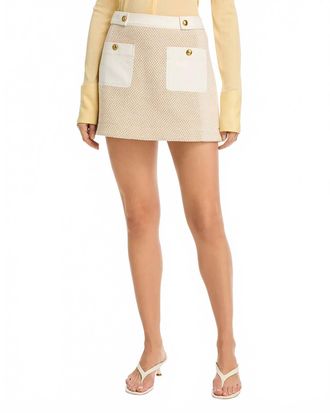 Ramy Brook Gili Tweed Skirt In Sandstone