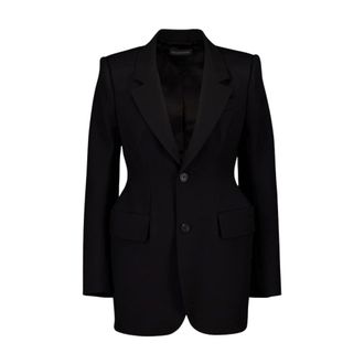 Balenciaga Dames, Jassen, Zwart, Maat: S Wol