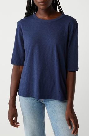 Michael Stars Reid Oversize Supima Cotton Slub T-Shirt in Nocturnal at Nordstrom