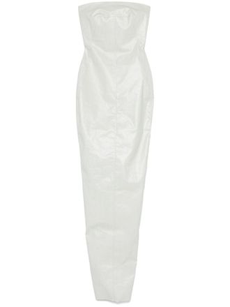 Rick Owens Bustier Gown maxi dress - women - Elastomultiester/Polyamide/Rubber/Organic Cotton/Elastane - 44 - Neutrals