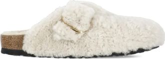 Birkenstock buckled shearling mules - Neutrals